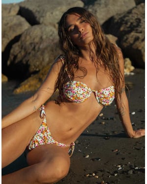 Wild Lovers Tropicana tie side bikini bottom in multi