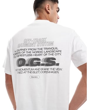 Jack & Jones oversized t-shirt med ryggtryck i vitt