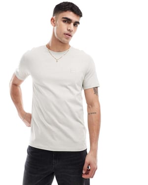 BOSS Orange Tales lådlogo avslappnad passform t-shirt i beige