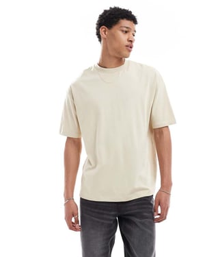 ASOS DESIGN heavyweight oversized t-shirt i stålgrå