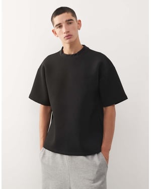 Weekday premium boxy oversized t-shirt i svart