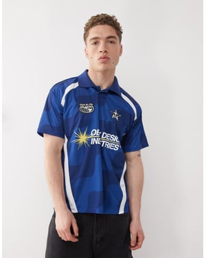 Obey logotyp fotbollströja i blå multi