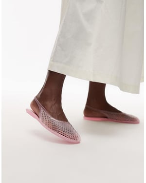 Topshop Harper gelé slingback ballerina i rosa