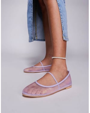 Public Desire Twiggie ballerina i mesh lila