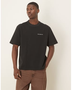 Abercrombie & Fitch premium logot-shirt i svart
