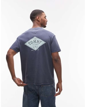 Tommy Jeans grafisk t-shirt med diamanttryck i marinblått