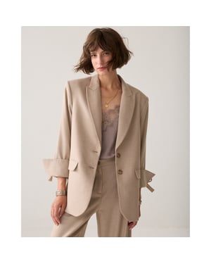 Summum Blazer twill melange taupe