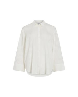 Vila virocki l/s oversize shirt noos 14115010 egret
