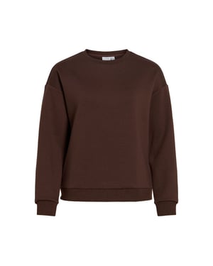 Vila visandy l/s sweat top 14103140 coffee bean