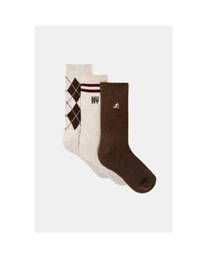 Penn & Ink W26f1948 100 penn en ink socks 3-pack multicolor