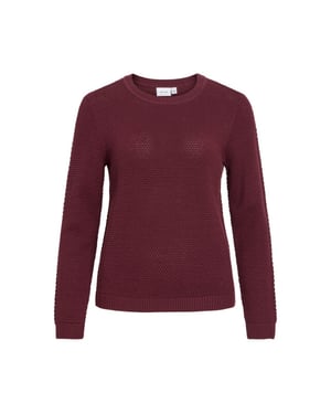 Vila vidalo o-neck l/s knit top- noos 14082767 port royale
