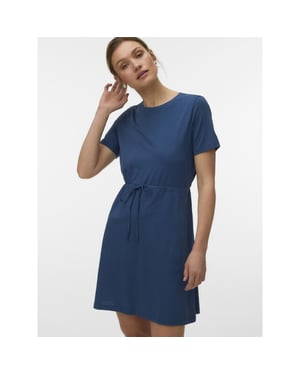 Vero Moda Vmluna jersey jurk met tunnelkoord