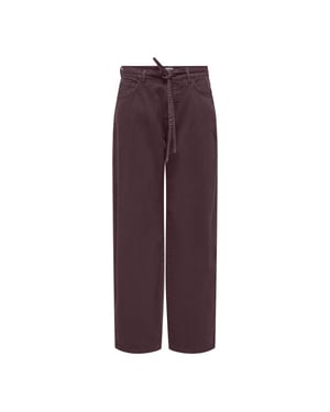 Only Gianna mid waist straight jeans donkerbruin