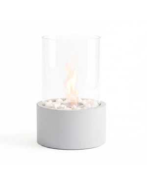 House Vitamin Table fireplace round -cool grey 18x18x26,5cm