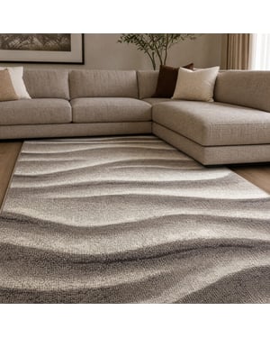 Muratap Waves modern vloerkleed beige- 200x290 cm