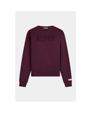 Penn & Ink W26f1927 351 penn en ink sweater print aubergine