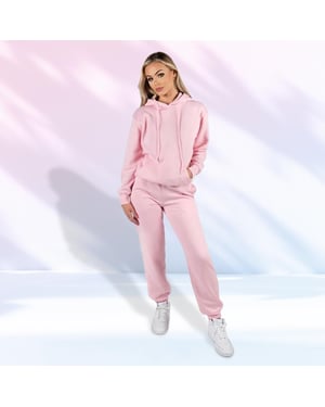 Wellworth Womens Baby Pink Hoodie Size M Soft Cozy Loungewear Pullover