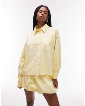 ASOS DESIGN boxy kort skjorta i smörmjölk