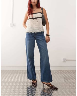 Motel low rise parallel jeans in mid blue used