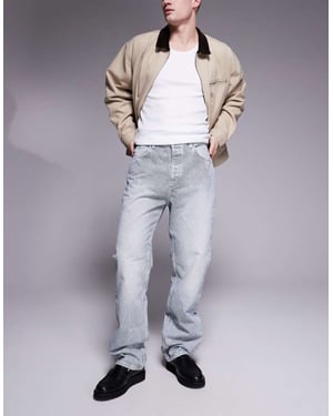 Hugo Blue Nate baggy fit jeans i ljusblå