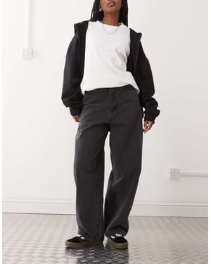 Obey Leah baggy denimjeans i svart tvätt