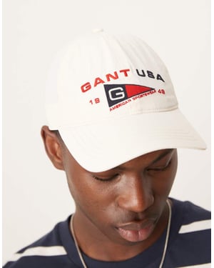 GANT USA flagglogo keps i krämfärg