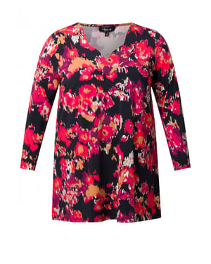 COLLETTA Nena Tops - Soft Red/Multi Colou