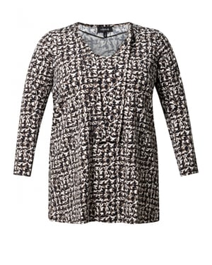 COLLETTA Nova Tops - Black Multi Colour