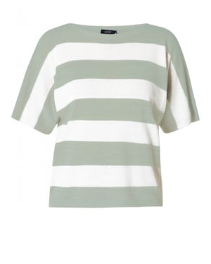 YEST CURVE Willemijne Tops - White/Slate Green