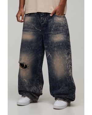Tall Extreme Washed Ripped Super Baggy Jeans