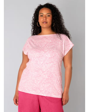 YEST CURVE Urd Tops - Natural White/Fuchsi