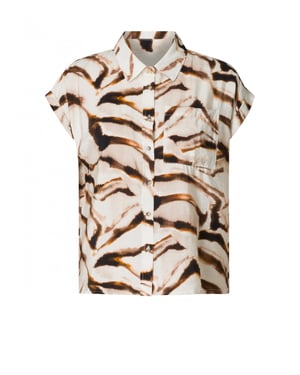YEST CURVE Wanda Tops - Black Multi Colour