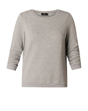 YEST CURVE Venora Essential Tops - Light Grey/Melange