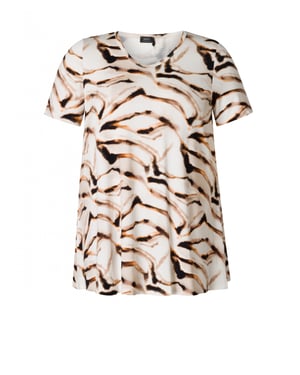YEST CURVE Ankie Essential Tops - Black Multi Colour