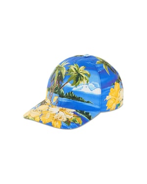 Baseballpet met logo-patch in Hawaïaanse print.