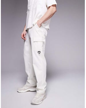 Sixth June utility cargo-byxa med hårdvarudetalj i creme