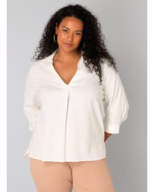 YEST CURVE Uda Tops - Natural White