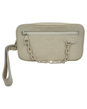 Louis Vuitton Monogram Pochette Volga Clutch in Witte Leer