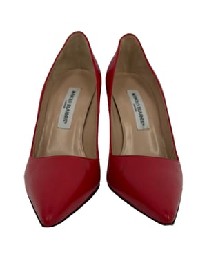 Manolo Blahnik BB 105 Heeled Pumps in Red Leather