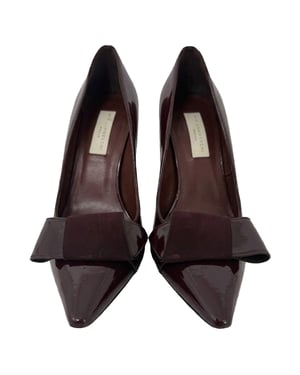 Stella McCartney Spetsig Tå Stiletto i Bourgogne Läder med Högglans