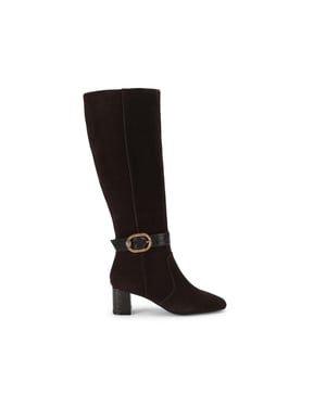 Kurt Geiger London Suede Mayfair Block Knee Boots