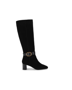 Kurt Geiger London Suede Turnlock Knee Boots