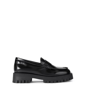 Leather Langsten Black Loafers
