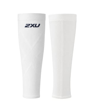 2XU X Compression White Calf Sleeves