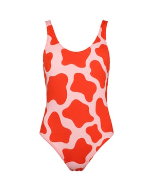 Happy Socks Cow Womens Orange Swimsuit