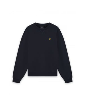 Lyle and Scott Ml2627v heavyweight loopback dark navy sweater