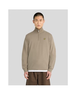 Lyle and Scott Ml2022vt loopback quarter zip- ash