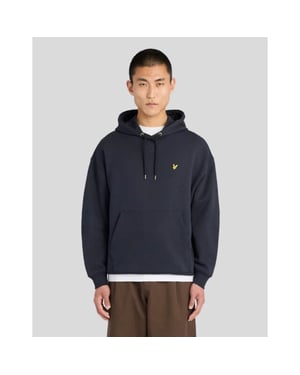 Lyle and Scott Ml2628v dark navy loose fit hooded sweater