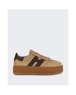 Hogan Dames leren sneaker met vetersluiting