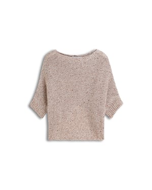Summum Wrap sweater subtle sequin blend knit sweaters 7s8030-70094